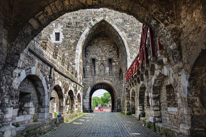 Aachen, Germany. Historic Ponttor.