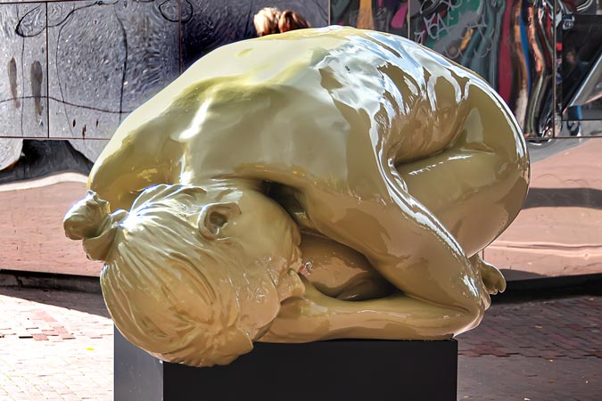 Amsterdam, Netherlands. Sculptures by Saskia Stolz.