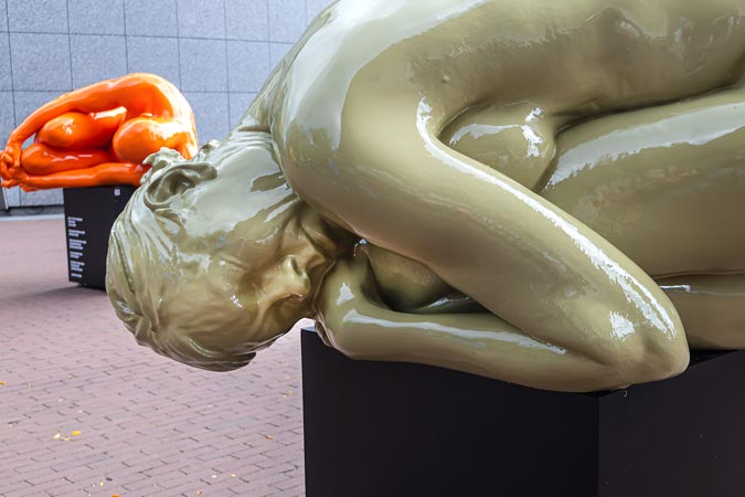 Amsterdam, Netherlands. Sculptures by Saskia Stolz.