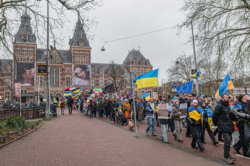 Amsterdam, Netherland. Commemorative manifestation.