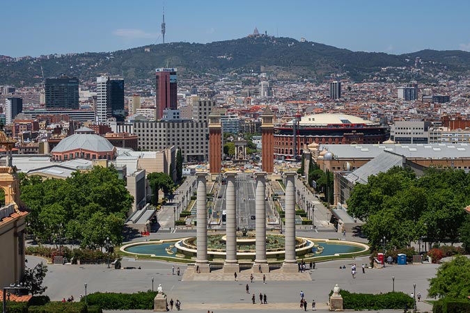 Barcelona, Spain. Four Columns.