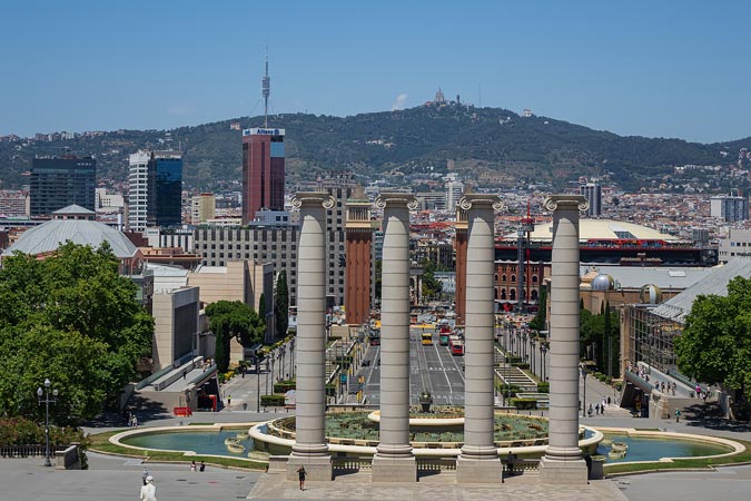 Barcelona, Spain. Four Columns.