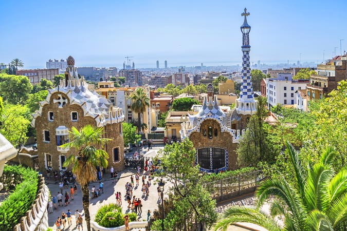 Barcelona, Spain. Parc Guell.