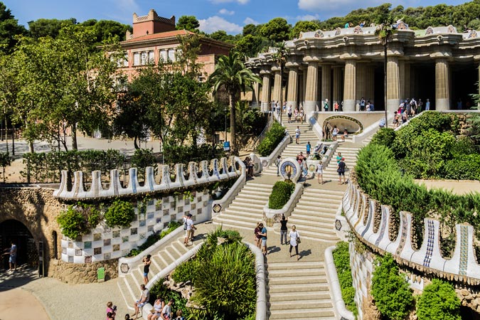 Barcelona, Spain. Parc Guell.