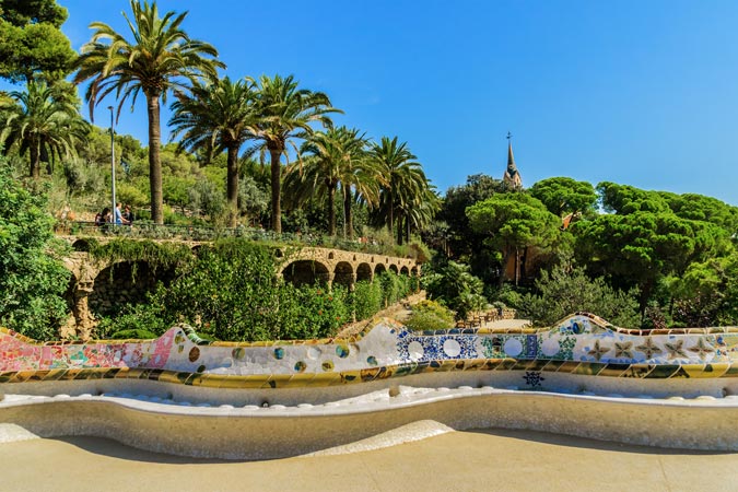 Barcelona, Spain. Parc Guell.