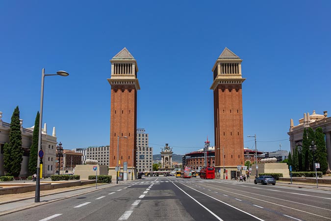 Barcelona, Spain. Venetian Towers.