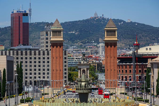 Barcelona, Spain. Venetian Towers.