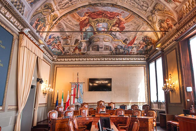 Italy. Bologna. City Council Hall.
