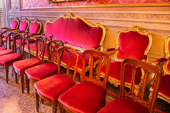 Italy. Bologna. Palazzo Accursio. Sala Rossa.
