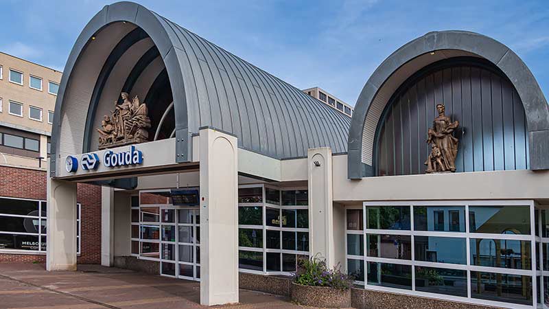 Netherland Gouda Railway station of Gouda
