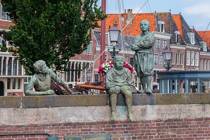 Hoorn, Netherlands. Three cabin boys.