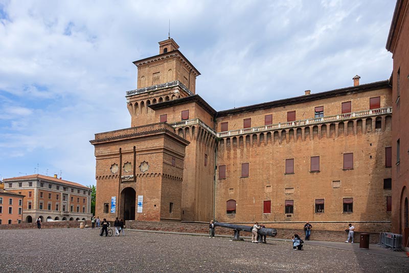 Italy, Ferrara. Estense Castle.