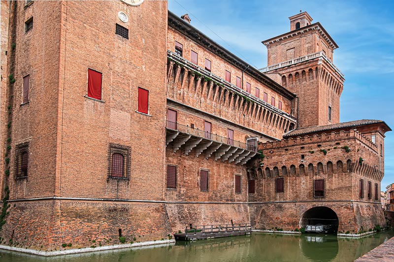 Italy, Ferrara. Estense Castle.