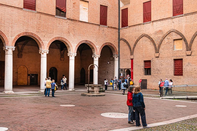 Italy, Ferrara. Estense Castle.