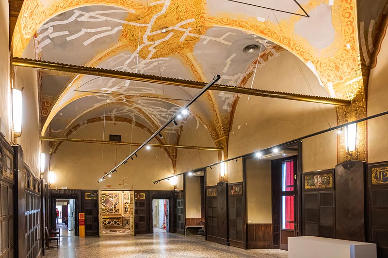 Italy, Ferrara. Estense Castle. Interior.