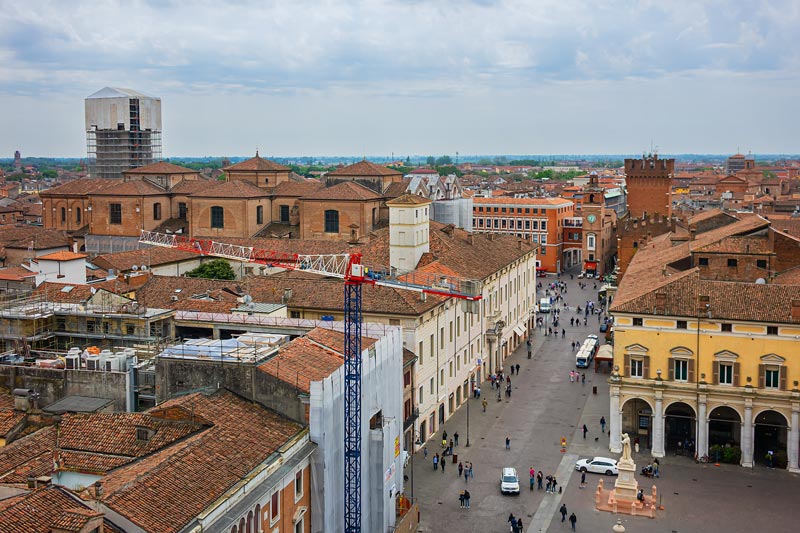 Italy. Ferrara streets.