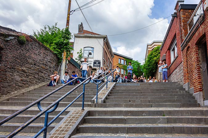 Liege, Belgium. Citadel of Liege. Stairs
