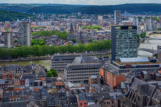 Liege, Belgium. City view from Citadel.