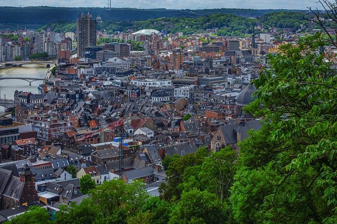 Liege, Belgium. City view from Citadel.