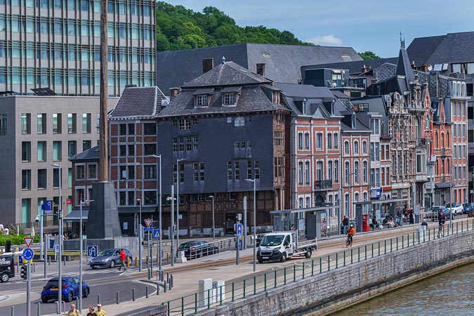 Liege, Belgium. Meuse River embankment.