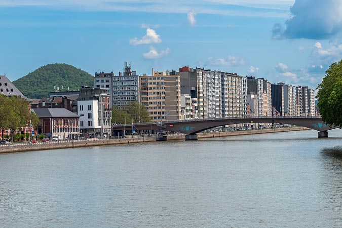 Liege, Belgium. Meuse River embankment.