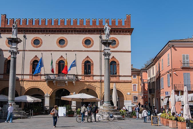 Ravenna, Italy. People Square.