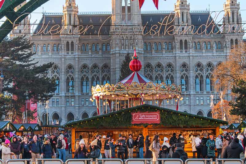 Austria, Vienna.  Christmas markets.
