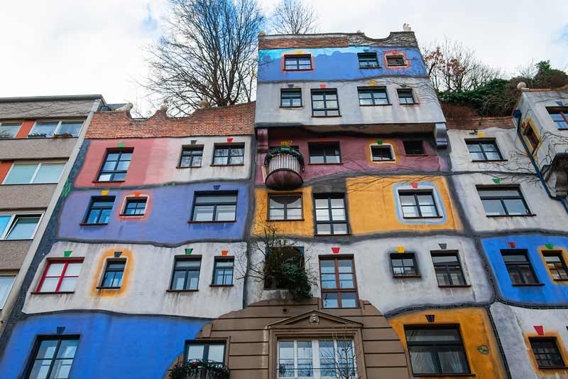 Vienna Austria. Hundertwasserhaus.