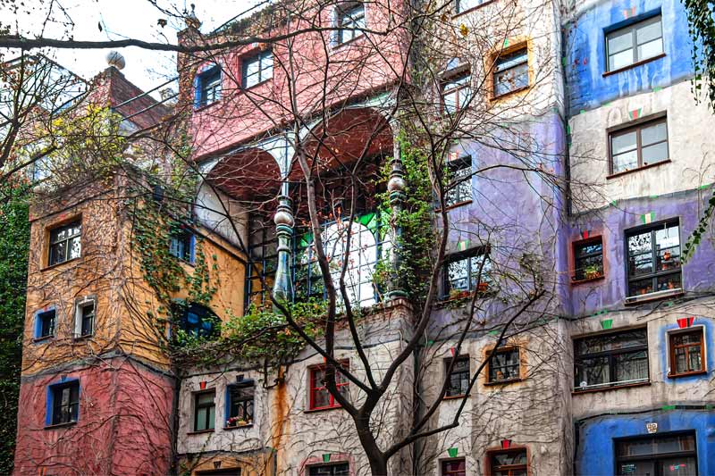 Vienna Austria. Hundertwasserhaus.