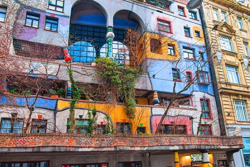 Vienna Austria. Hundertwasserhaus.