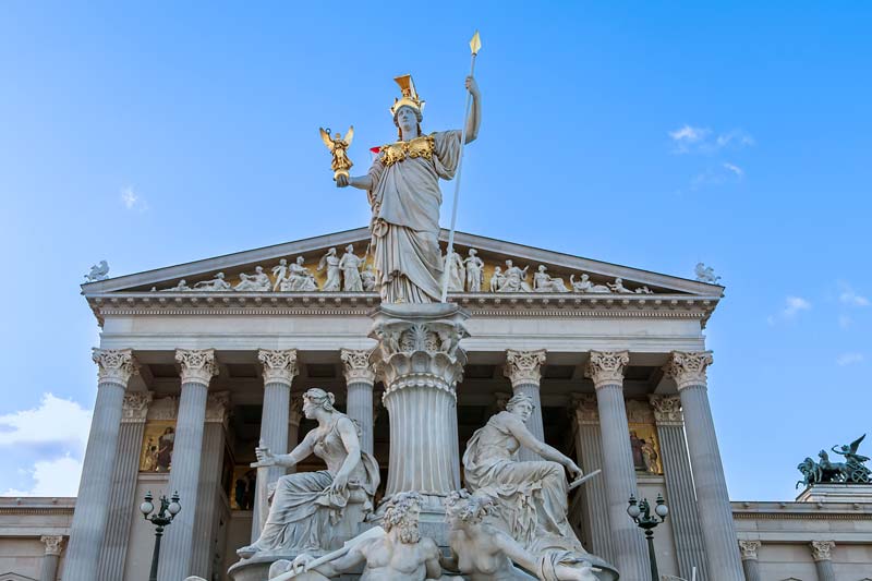 Vienna Austria. Pallas Athena fountain.